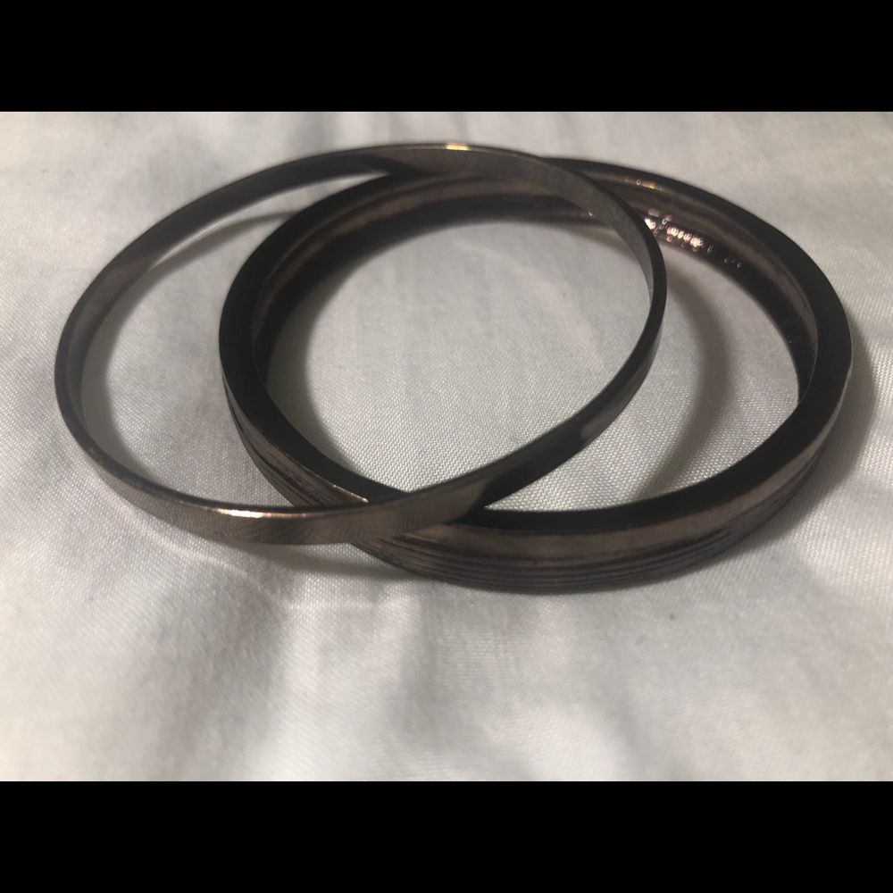Brown metallic bracelets